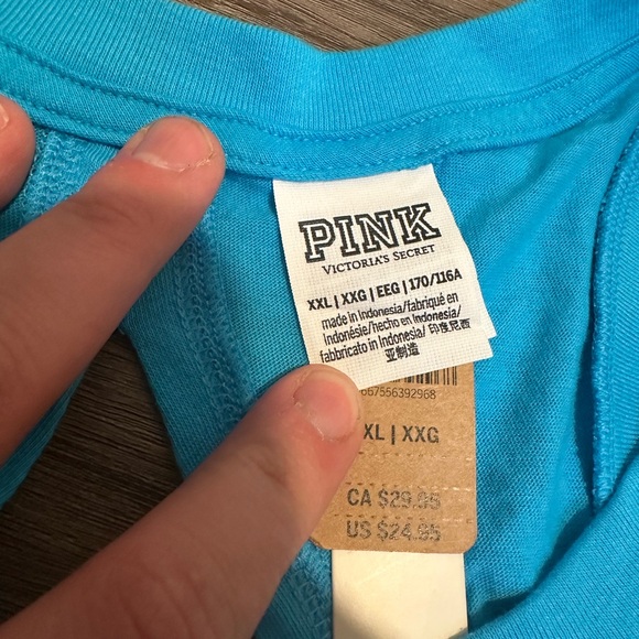 Victoria’s Secret PINK Blue Tank Top XXL - Picture 4 of 5